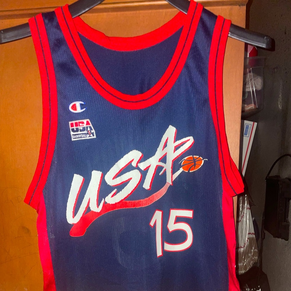 USA BasketBall Jersey Olajuwon Size M 44 Dream Team Champion